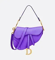 Dior Сумка Saddle с ремнем Purple - фото 1