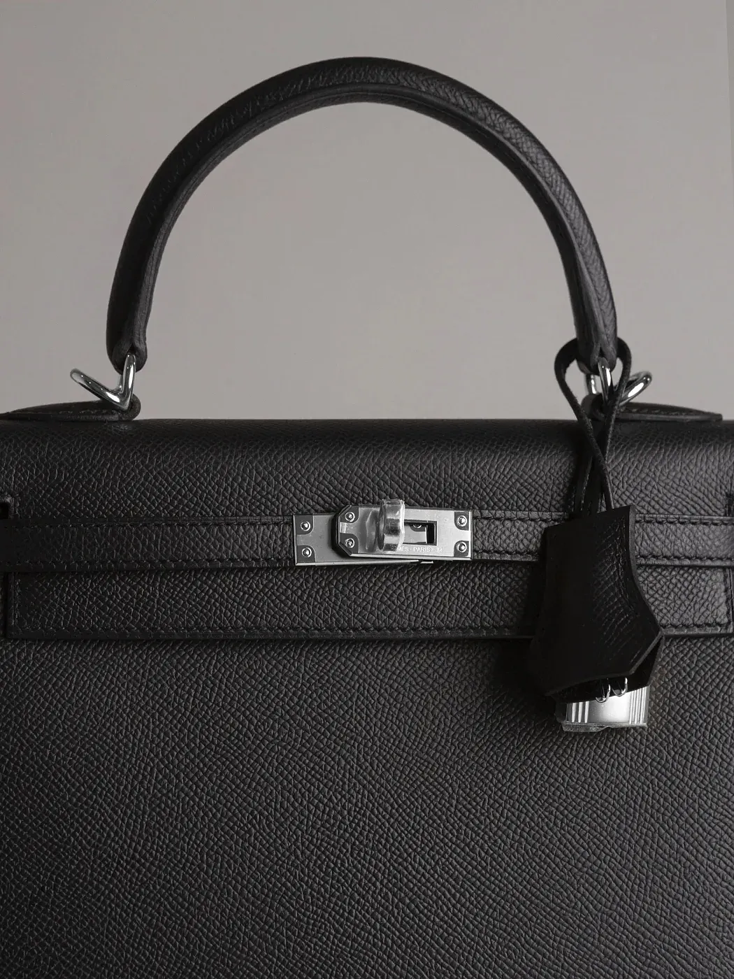 Hermès Сумка Sellier Kelly 25 Black Epsom Palladium Hardware - фото 3