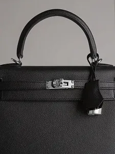 Hermès Сумка Sellier Kelly 25 Black Epsom Palladium Hardware - фото 3