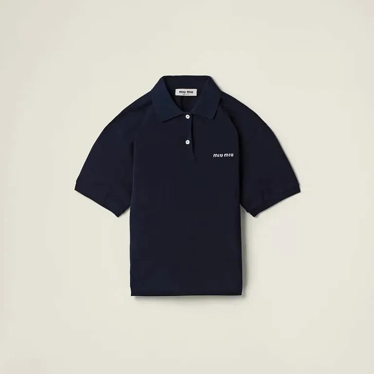 Футболка - поло Miu Miu Navy - фото 1
