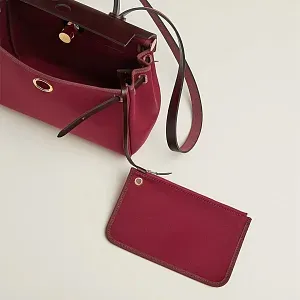 Hermès Сумка Herbag Zip 31 Rubis Rouge Officier Hunter Gold Hardware - фото 3