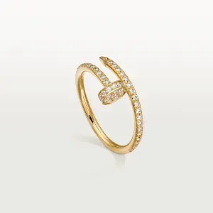 Cartier Кольцо Juste Un Clou маленькая модель с бриллиантовым паве Yellow Gold - фото 4