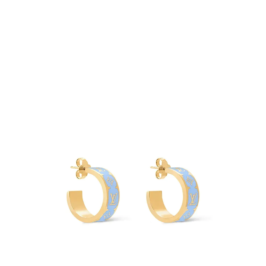 Louis Vuitton Серьги Nanogram Enamel Light Blue - фото 2