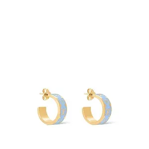 Louis Vuitton Серьги Nanogram Enamel Light Blue - фото 2