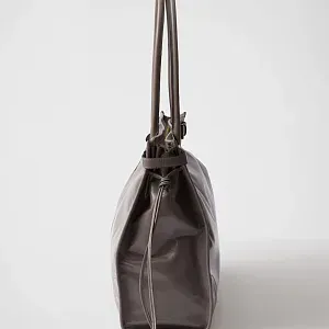 Prada Сумка большого размера из кожи Pewter - фото 3