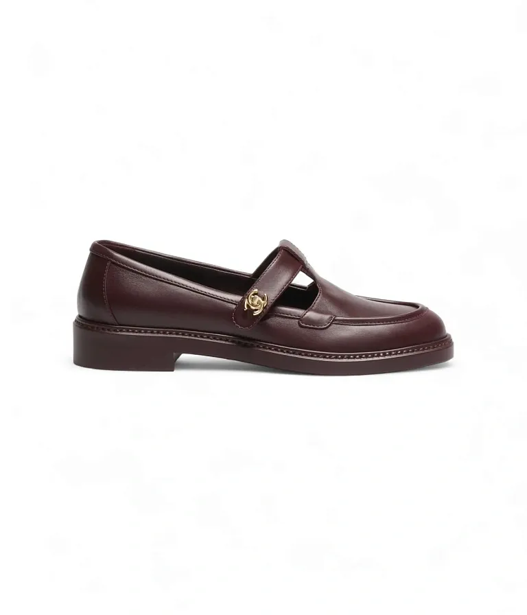 Кожаные лоферы Chanel Bordeaux - фото 1