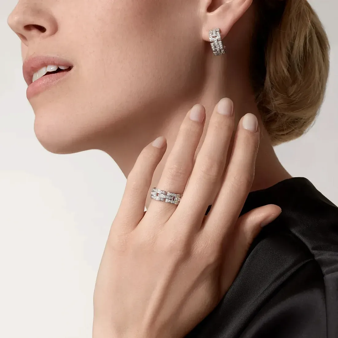 Cartier Кольцо Maillon Panthere Three Rows с бриллиантовым паве - фото 2