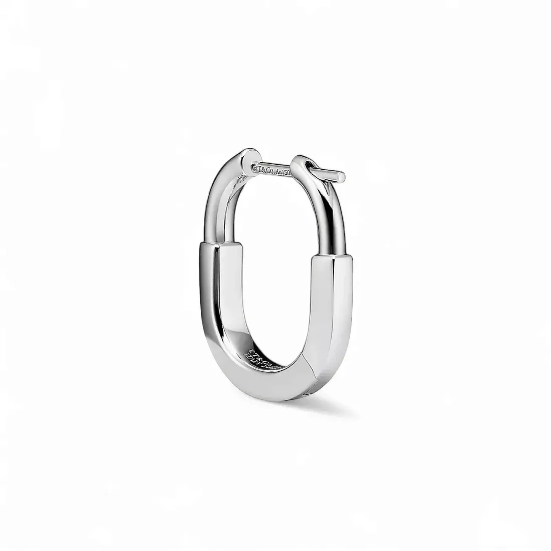 Tiffany & Co. Серьги Lock Small Earrings in White Gold with Diamonds - фото 4
