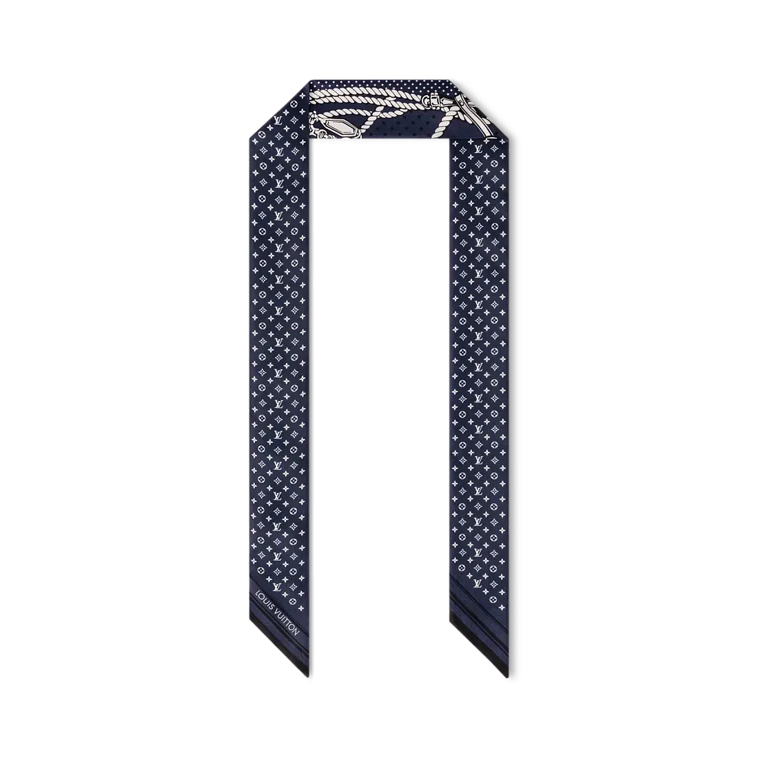 Louis Vuitton Шелковая лента Sailor Bandana BB Bleu Marine - фото 3