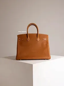 Hermès Сумка Birkin 35 Fauve Barenia Faubourg Palladium Hardware - фото 7