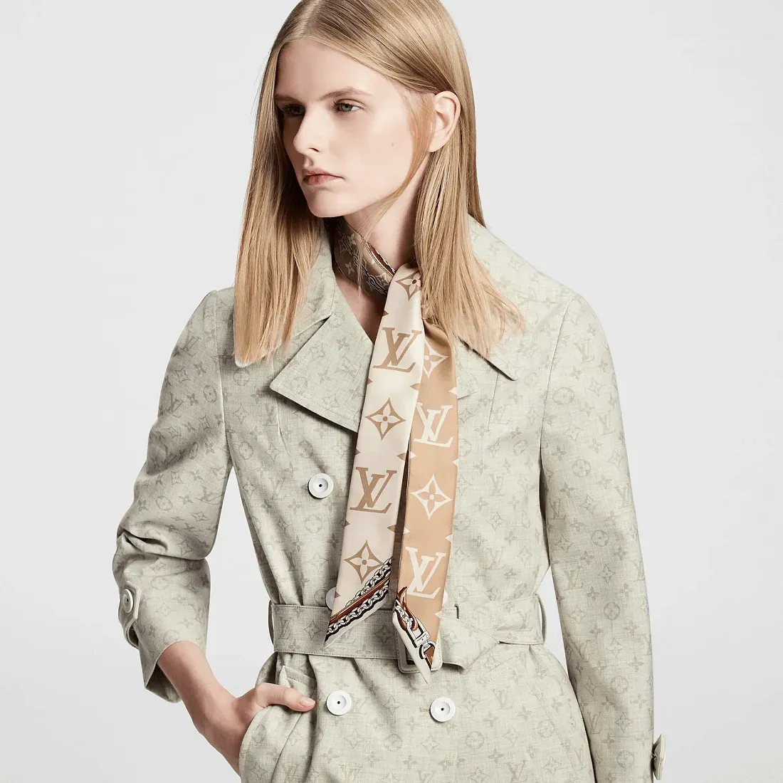 Louis Vuitton Шелковая лента Monogram Ultimate BB Beige - фото 2