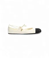 Chanel Кожаные туфли Мэри-Джейн Ivory/Black - фото 1
