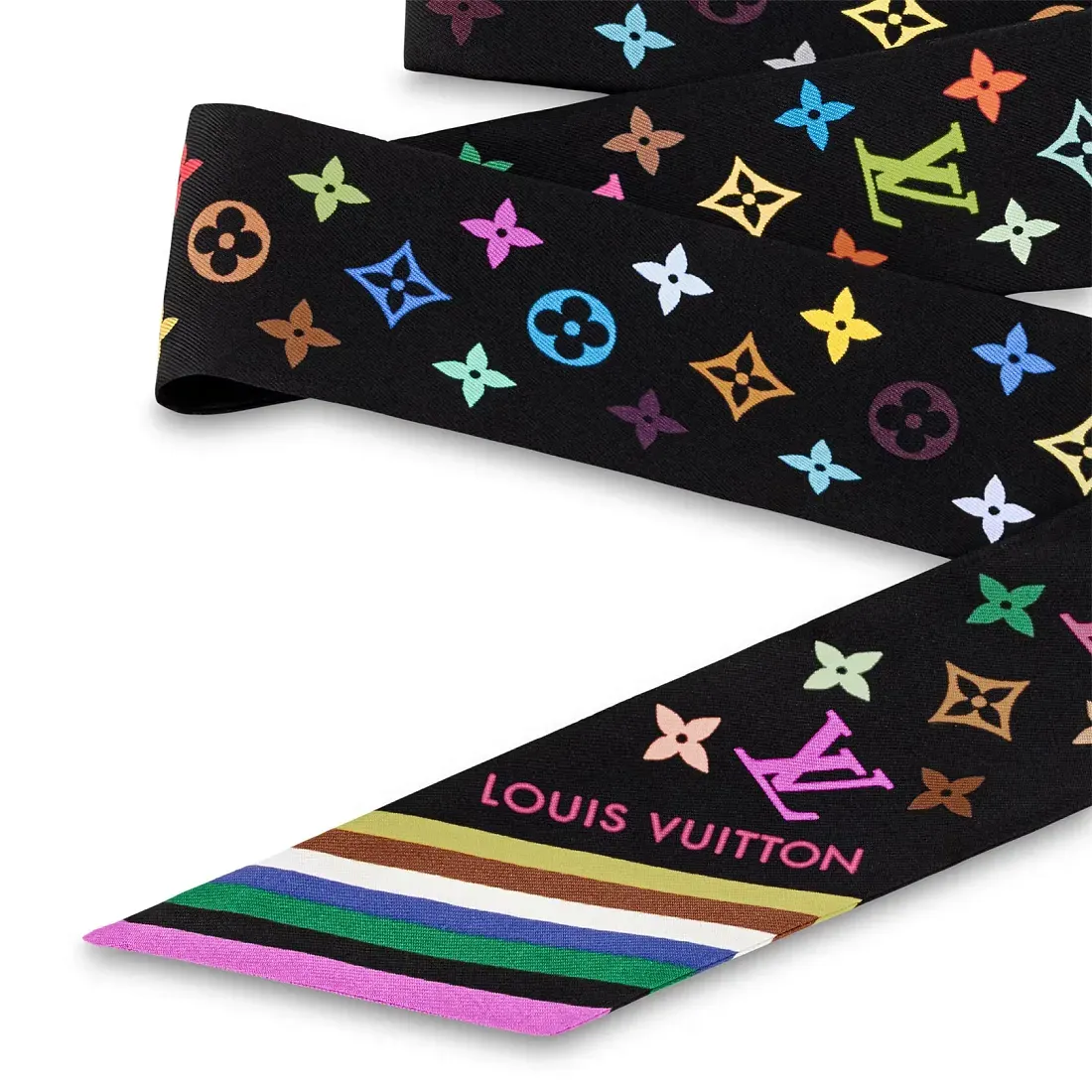 Louis Vuitton Шелковая лента Monogram Multicolor BB TM x Black - фото 3