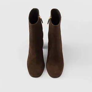 Prada Замшевые ботильоны Dark Brown - фото 4