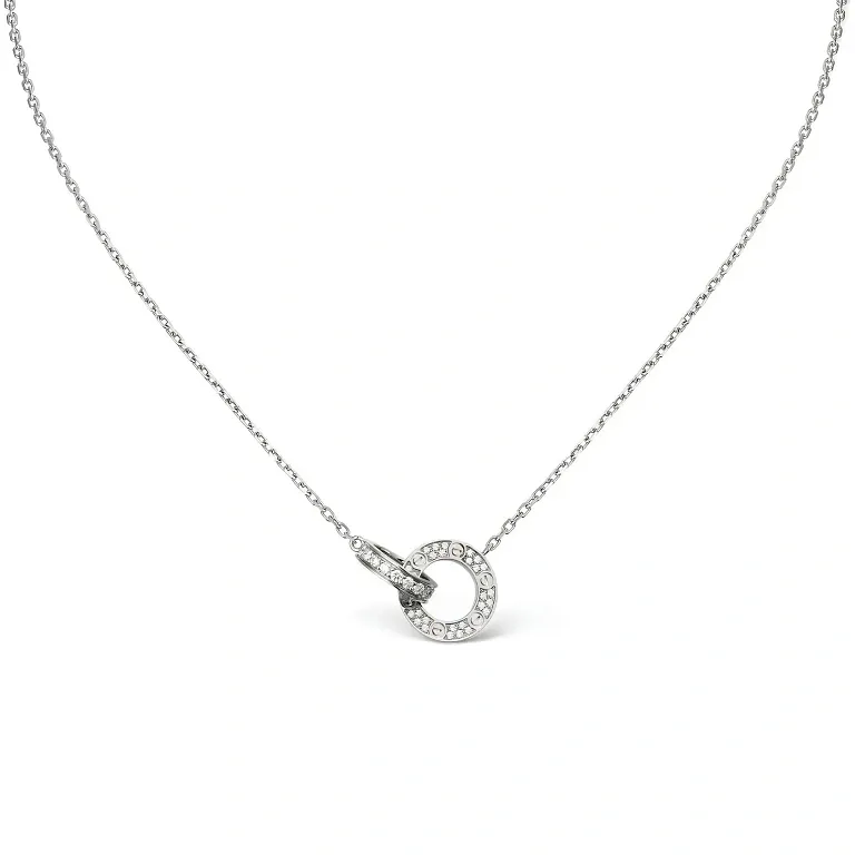 Кулон Cartier Love, paved Men White Gold - фото 1