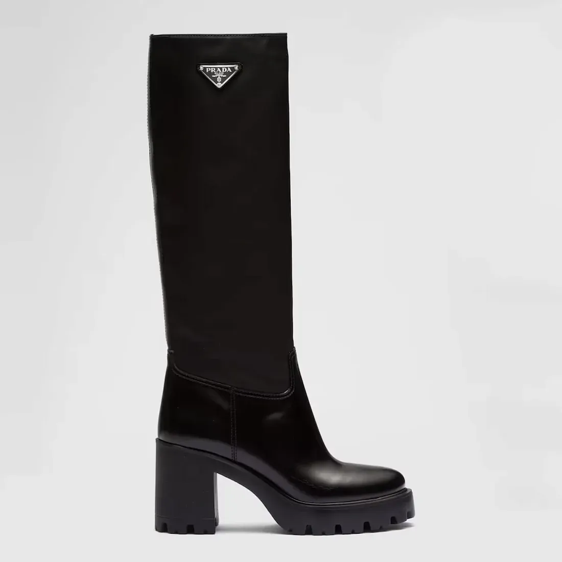 Prada Сапоги из кожи и Re-Nylon - фото 3