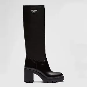Prada Сапоги из кожи и Re-Nylon - фото 3