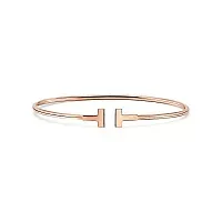 Tiffany & Co. Браслет T Narrow Wire Bracelet Rose Gold - фото 1