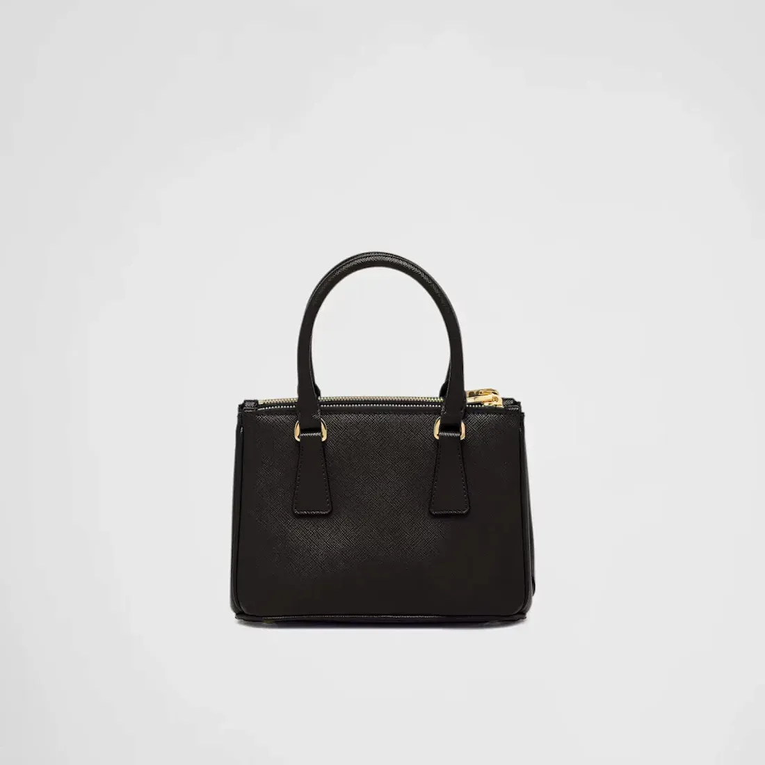 Prada Мини-сумка Galleria из сафьяновой кожи Black - фото 4