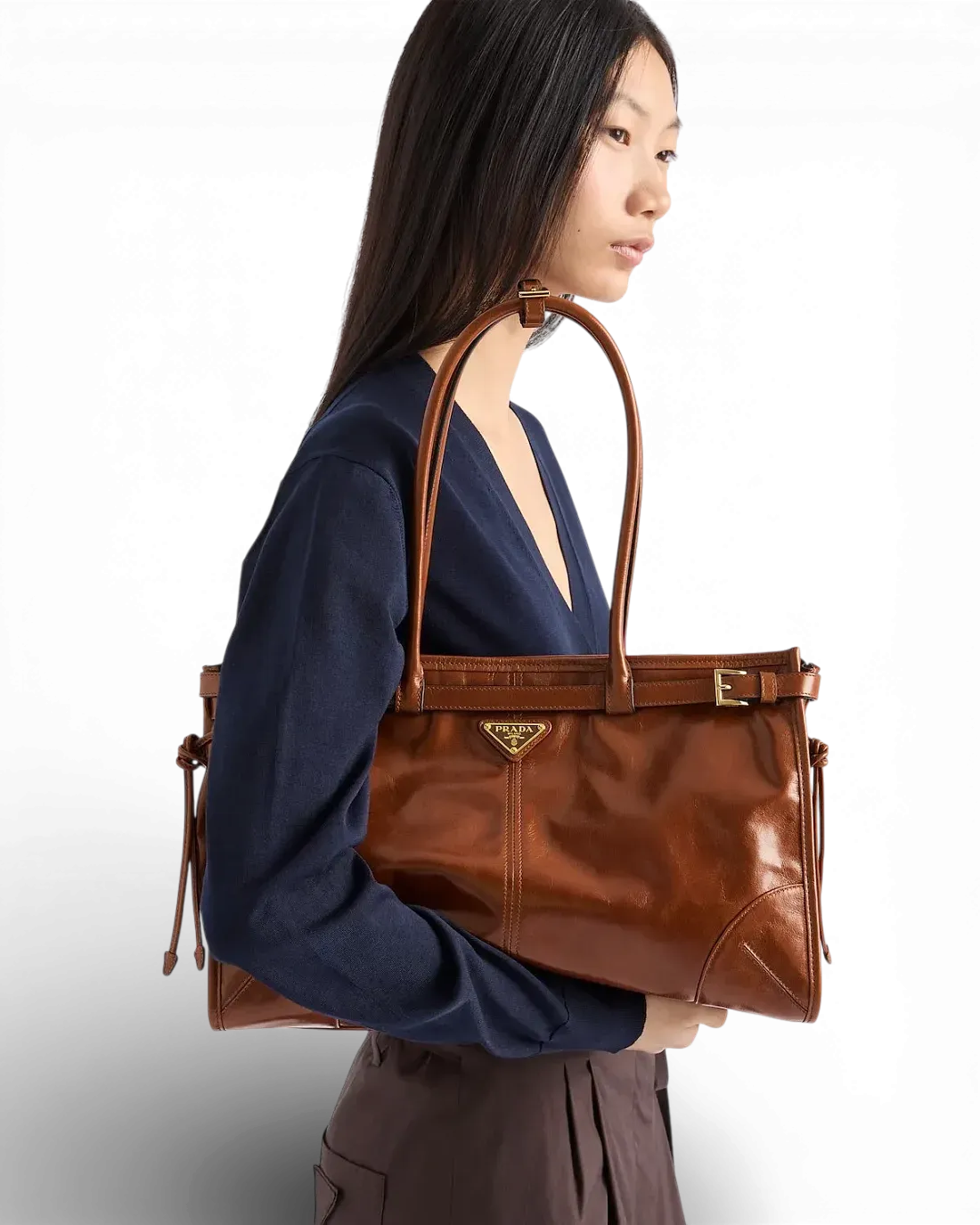 Prada Сумка Bonnie large leather - фото 8