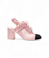 Chanel Атласные слингбэки Rose/Black - фото 1