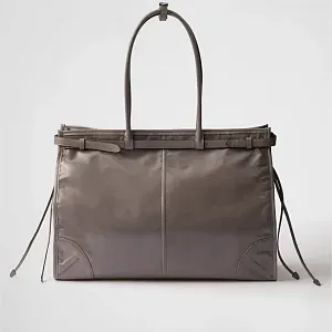 Prada Сумка большого размера из кожи Pewter - фото 5