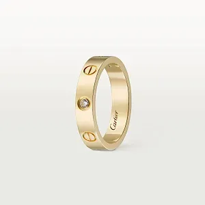 Cartier Обручальное кольцо Love с одним бриллиантом Yellow Gold - фото 4