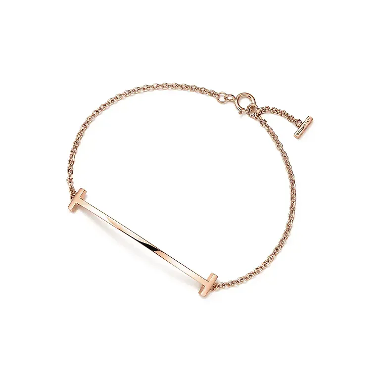 Браслет Tiffany T Smile Bracelet Rose Gold - фото 1