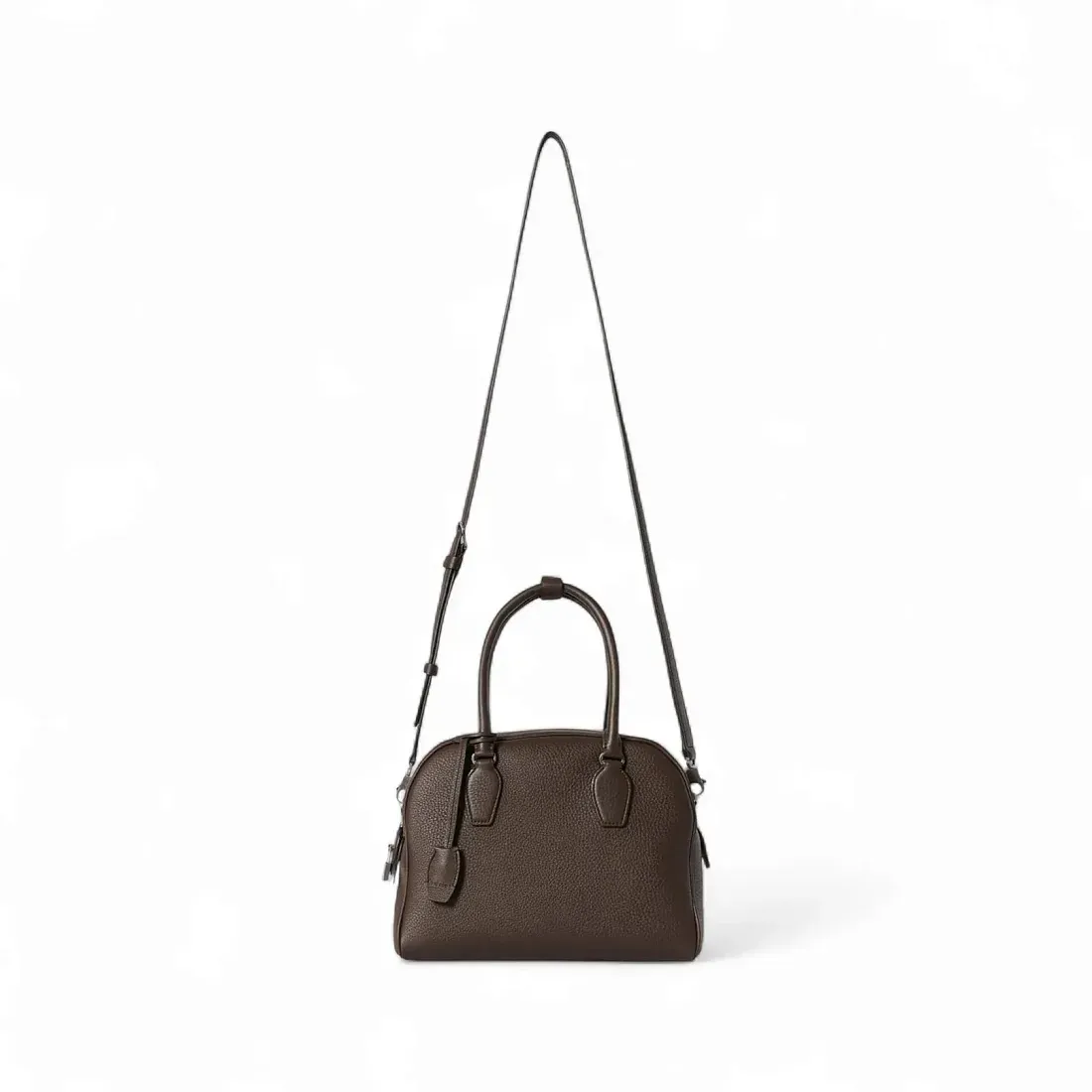 The Row Сумка India 10 Black из кожи Deep Brown - фото 3