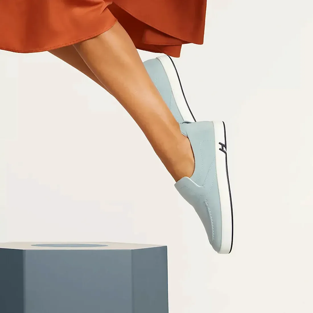 Hermès Кеды Kiddy Slip-On Gris Nuage - фото 2