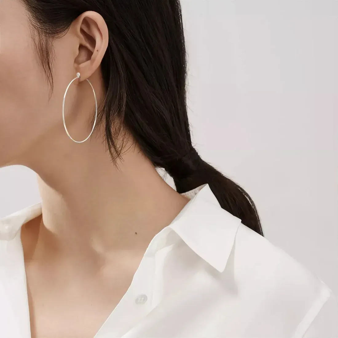 Tiffany & Co. Серьги Elsa Peretti Diamond Hoop Earrings - фото 2