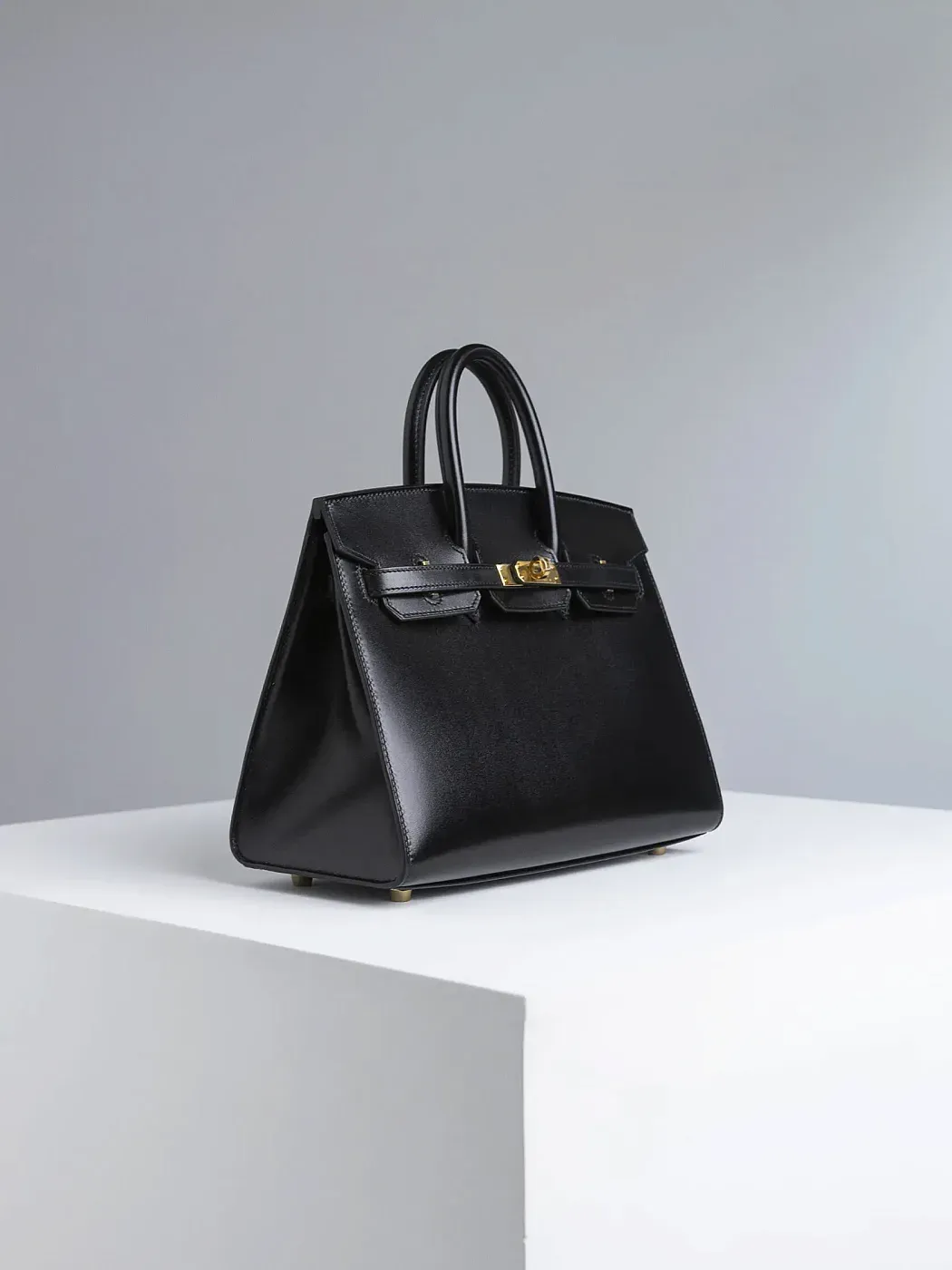 Hermès Сумка Birkin 25 Black Box Sellier Gold Hardware - фото 3