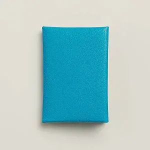 Hermès Кардхолдер Calvi Duo Bleu Frida - фото 1