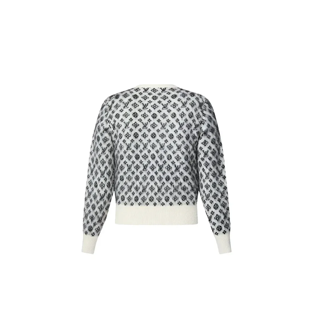 Louis Vuitton Пушистый свитер с узором Monogram Brushed - фото 3