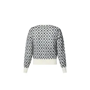 Louis Vuitton Пушистый свитер с узором Monogram Brushed - фото 3
