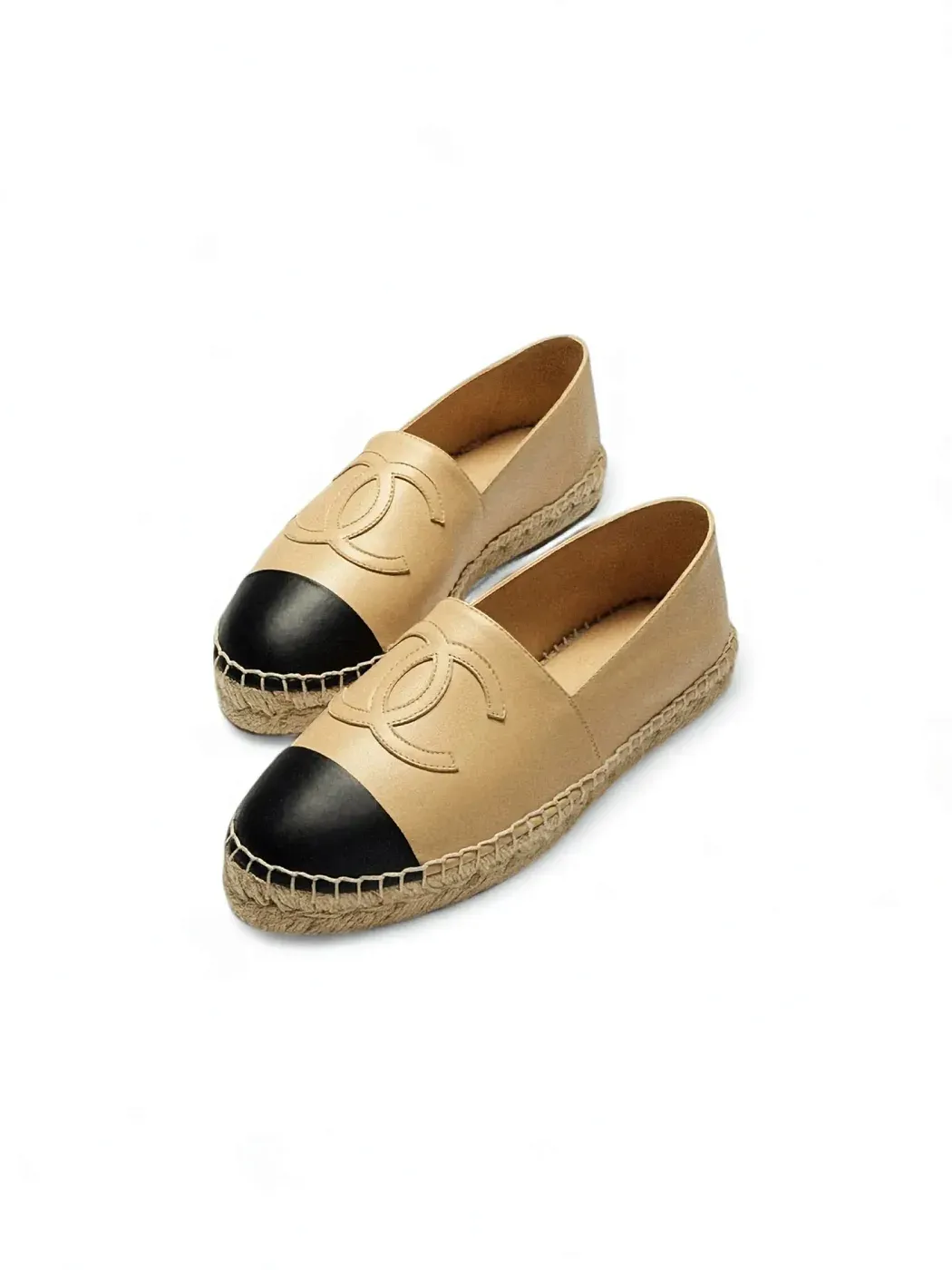 Chanel Кожаные эспадрильи Beige/Black - фото 2
