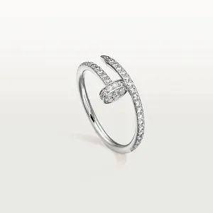 Cartier Кольцо Juste Un Clou маленькая модель с бриллиантовым паве White Gold - фото 4