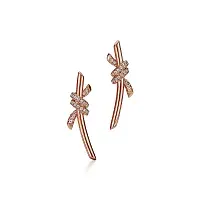 Tiffany & Co. Серьги Knot Earrings with Diamonds Rose Gold - фото 1