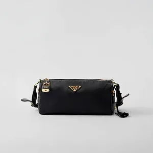 Prada Средняя сумка через плечо из Re-Nylon и кожи с замком - фото 1
