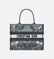 Dior Сумка Book Tote around the world motif среднего формата Blue - фото 1