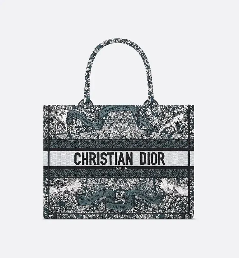 Сумка Book Tote around the world motif среднего формата Dior Blue - фото 1