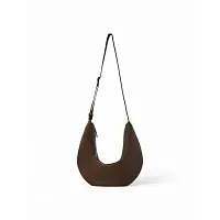 The Row Сумка Crossbody Crescent Deep Brown из кожи Deep Brown - фото 1