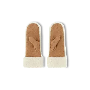 Louis Vuitton Варежки Monogram Shearling Biege - фото 1