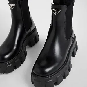 Prada Ботинки Chelsea Monolith из матовой кожи - фото 7