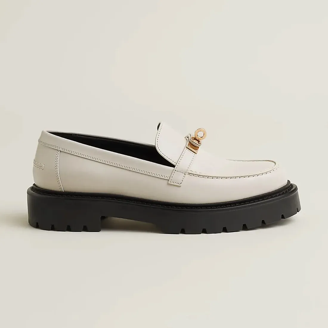 Hermès Лоферы Icone White / Gold - фото 3