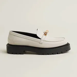 Hermès Лоферы Icone White / Gold - фото 3
