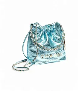 Chanel Сумка Mini 22 Light Blue - фото 2
