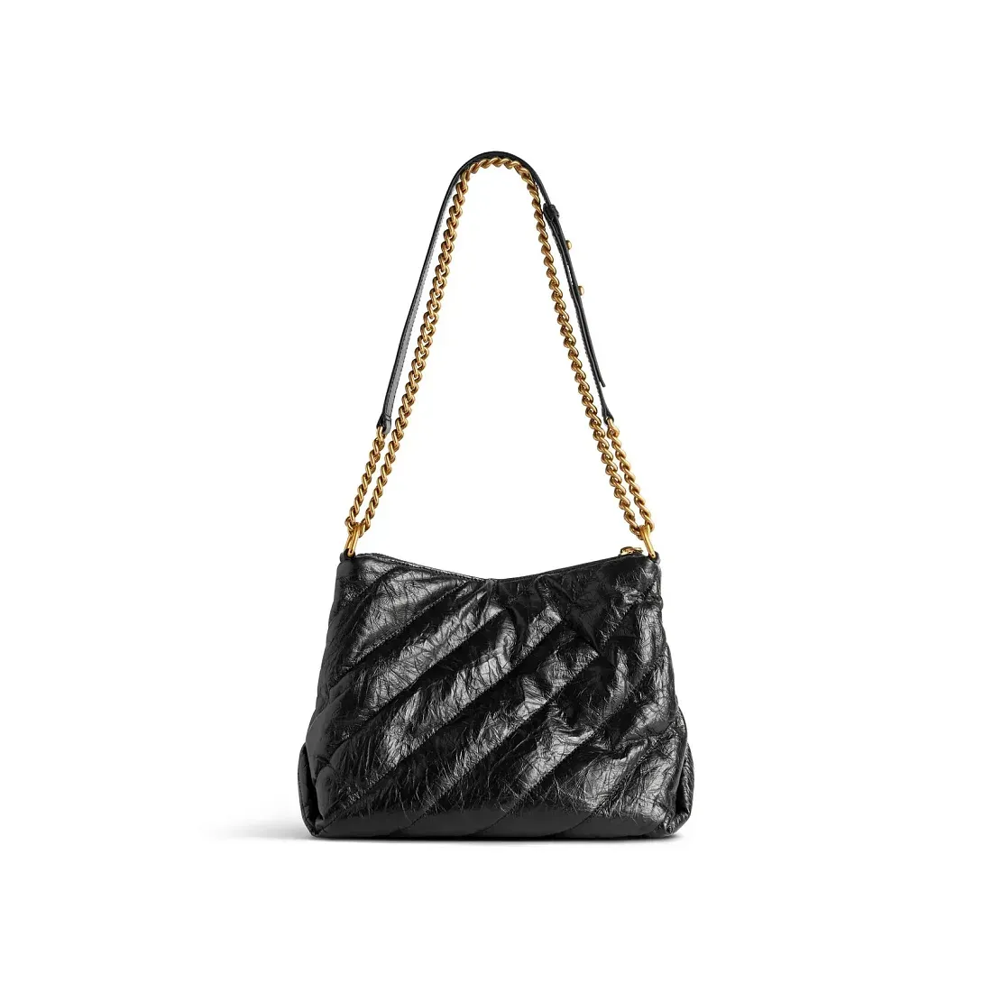 Balenciaga Сумка Crush Hobo Quilted in Black маленького формата - фото 4