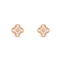 Van Cleef & Arpels Серьги Vintage Alhambra Pink Gold - фото 1