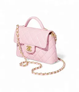 Chanel Маленькая сумка Flap с верхней ручкой White - фото 2
